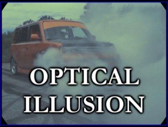 Оптична ілюзія обертання автомобільних коліс.