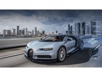 Купе Bugatti Chiron c комплексом телеметрії